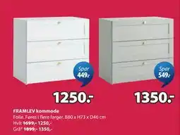 JYSK FRAMLEV kommode tilbud