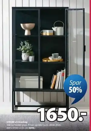 VIRUM vitrineskap