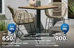 JYSK HOBRO kafébord - natur tilbud