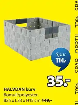 JYSK HALVDAN kurv tilbud
