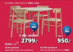 JYSK ALSTED spisebord tilbud