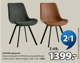 JYSK HYGUM spisestol tilbud