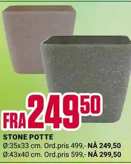Europris STONE POTTE tilbud
