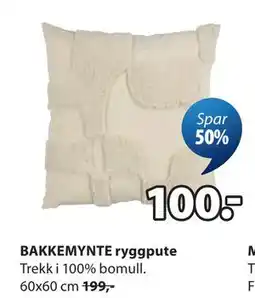 JYSK BAKKEMYNTE ryggpute tilbud