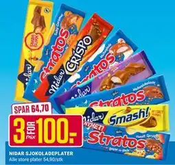 Europris NIDAR SJOKOLADEPLATER tilbud