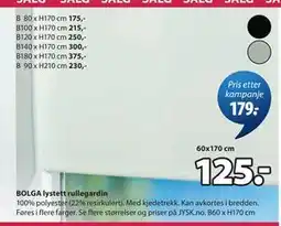 JYSK BOLGA lystett rullegardin tilbud