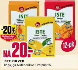 Europris ISTE PULVER tilbud