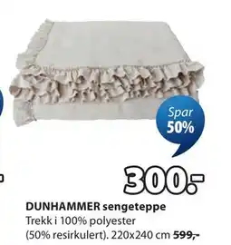 JYSK DUNHAMMER sengeteppe tilbud