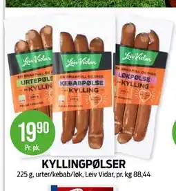 Kiwi KYLLINGPØLSER tilbud