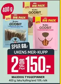 Europris MAXDOG TYGGEPINNER, App-pris tilbud