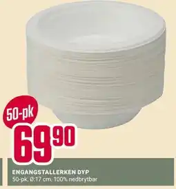 Europris ENGANGSTALLERKEN DYP tilbud