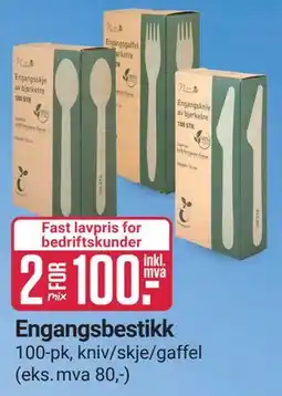 Europris Engangsbestikk tilbud