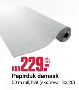 Europris Papirduk damask tilbud