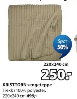 JYSK KRISTTORN sengeteppe tilbud