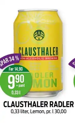 Kiwi CLAUSTHALER RADLER tilbud