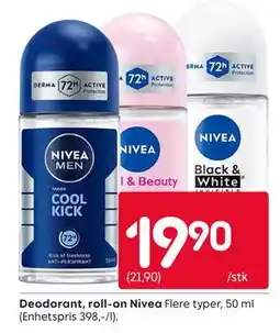 Rusta Deodorant, roll-on Nivea tilbud