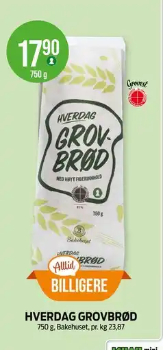 Kiwi HVERDAG GROVBRØD tilbud