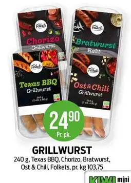 Kiwi GRILLWURST tilbud