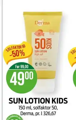 Kiwi SUN LOTION KIDS tilbud