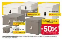 Rusta Carl oppbevaringsbokser tilbud