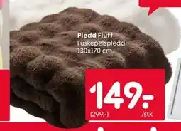 Rusta Pledd Fluff tilbud