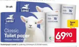 Rusta Toalettpapir Lambi tilbud