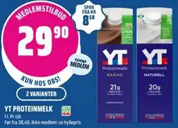 Coop Obs YT PROTEINMELK, Medlemspris tilbud