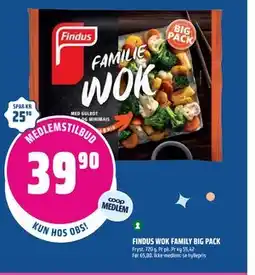 Coop Obs FINDUS WOK FAMILY BIG PACK, Medlemspris tilbud