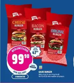 Coop Obs GILDE BURGER, Medlemspris tilbud