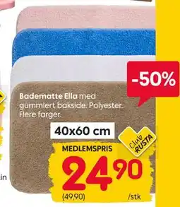 Rusta Badematte Ella, Medlemspris tilbud