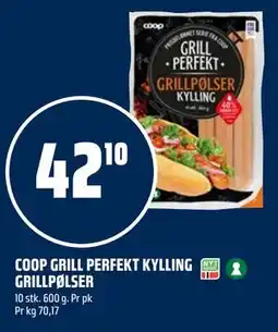 Coop Obs COOP GRILL PERFEKT KYLLING GRILLPØLSER tilbud