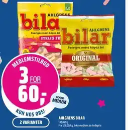 Coop Obs AHLGRENS BILAR, Medlemspris tilbud