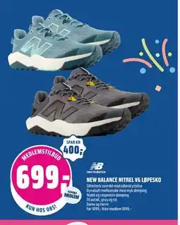 Coop Obs NEW BALANCE NITREL V6 LØPESKO tilbud