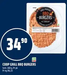 Coop Obs COOP GRILL BBQ BURGERS tilbud