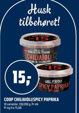 Coop Obs COOP CHILIAIOLI/SPICY PAPRIKA tilbud