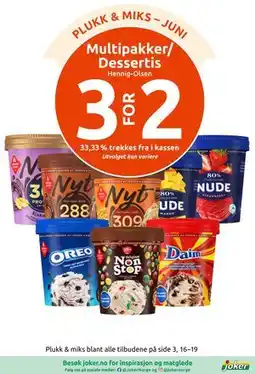 Joker Multipakker/ Dessertis tilbud
