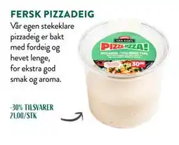 Jacobs FERSK PIZZADEIG tilbud