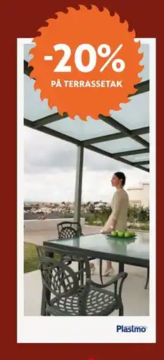 Byggmakker 20% PÅ TERRASSETAK tilbud