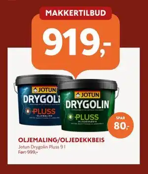 Byggmakker OLJEMALING/OLJEDEKKBEIS tilbud