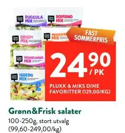 Jacobs Grønn&Frisk salater tilbud