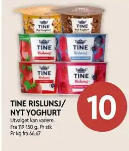 Coop Mega TINE RISLUNSJ/ NYT YOGHURT tilbud