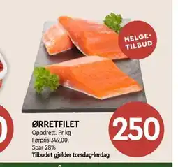 Coop Mega ØRRETFILET tilbud