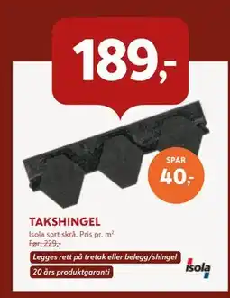 Byggmakker TAKSHINGEL tilbud