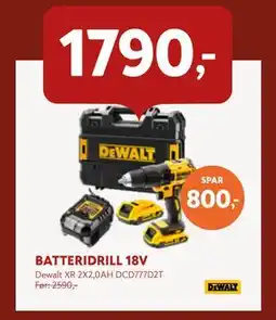 Byggmakker BATTERIDRILL 18V tilbud