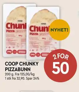 Coop Mega COOP CHUNKY PIZZABUNN tilbud
