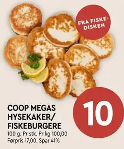 Coop Mega COOP MEGAS HYSEKAKER/ FISKEBURGERE tilbud