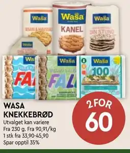 Coop Mega WASA KNEKKEBRØD tilbud
