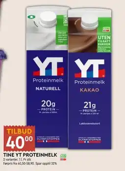 Coop Mega TINE YT PROTEINMELK tilbud