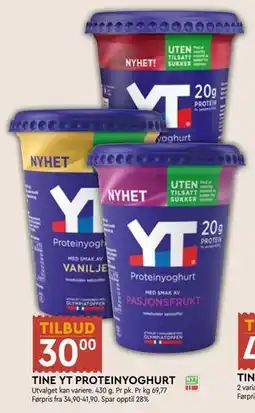Coop Mega TINE YT PROTEINYOGHURT tilbud