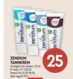 Coop Mega ZENDIUM TANNKREM tilbud